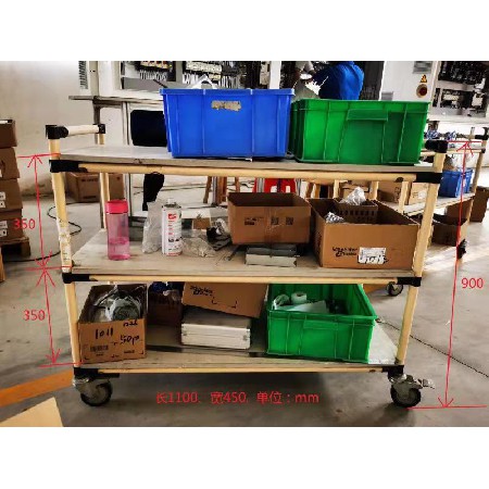 定制精益管物料周转车 车间推车工具车货架流水线 移动置物架带轮