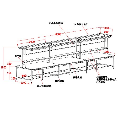 铝合金工作台批发 车间框架流水线工作桌 防静电木板工作台